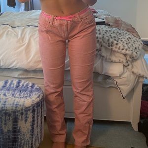 Pink corduroy pants